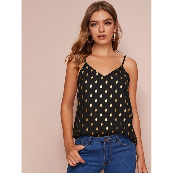 Tops - You’re Golden, Baby! Polka Dot Cami